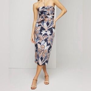 White House Black Market, Sleeveless sheath dress, printed, size 0